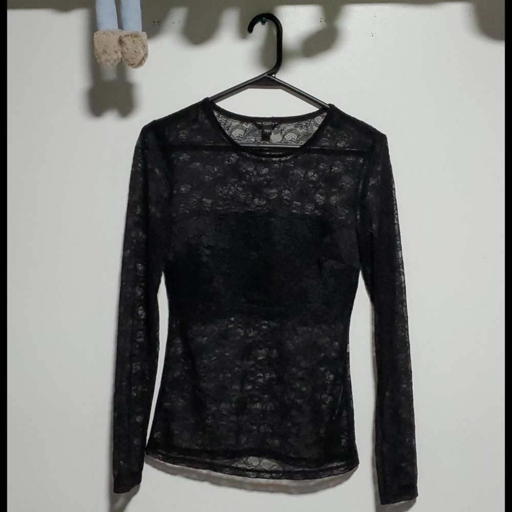 Guess lace long sleeve shirt